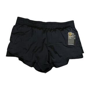 AVIA Black Lined Athletic walking running exercise shorts quick dry NWT SZ 3X